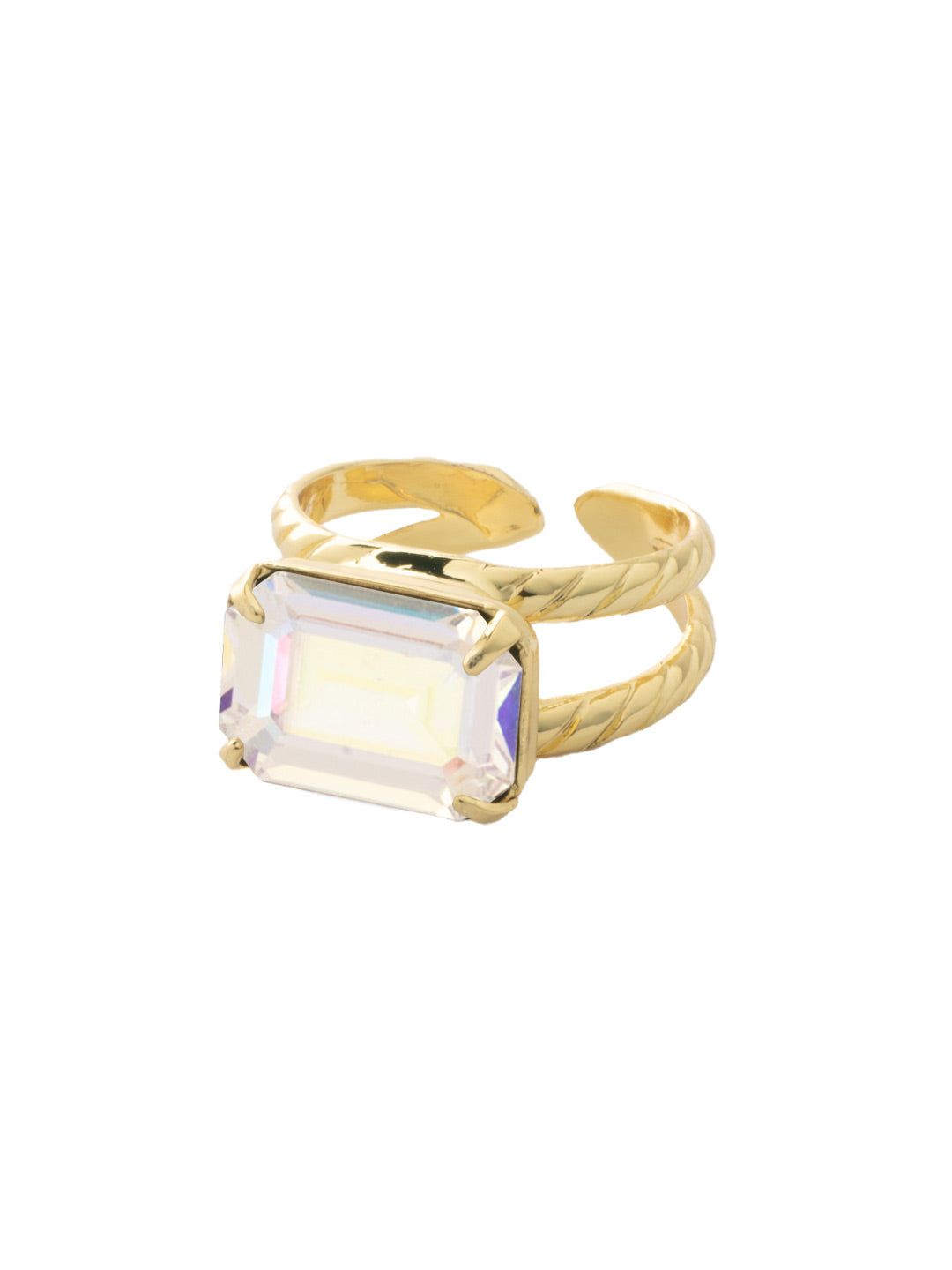 SORRELLI Emerald Cocktail Ring BG/CRYSTAL AURORA BOREALIS