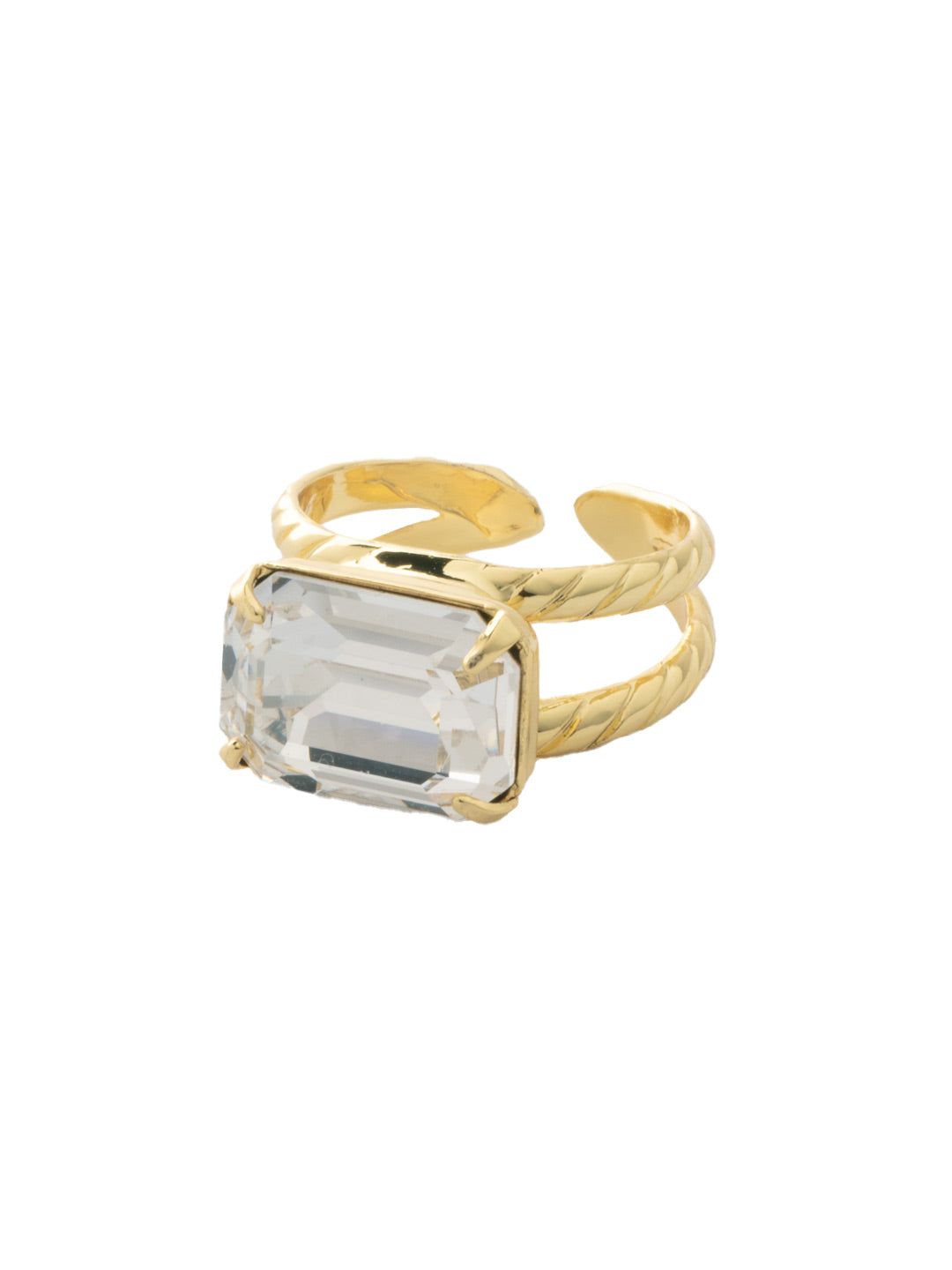 SORRELLI Emerald Cocktail Ring BG/CRYSTAL