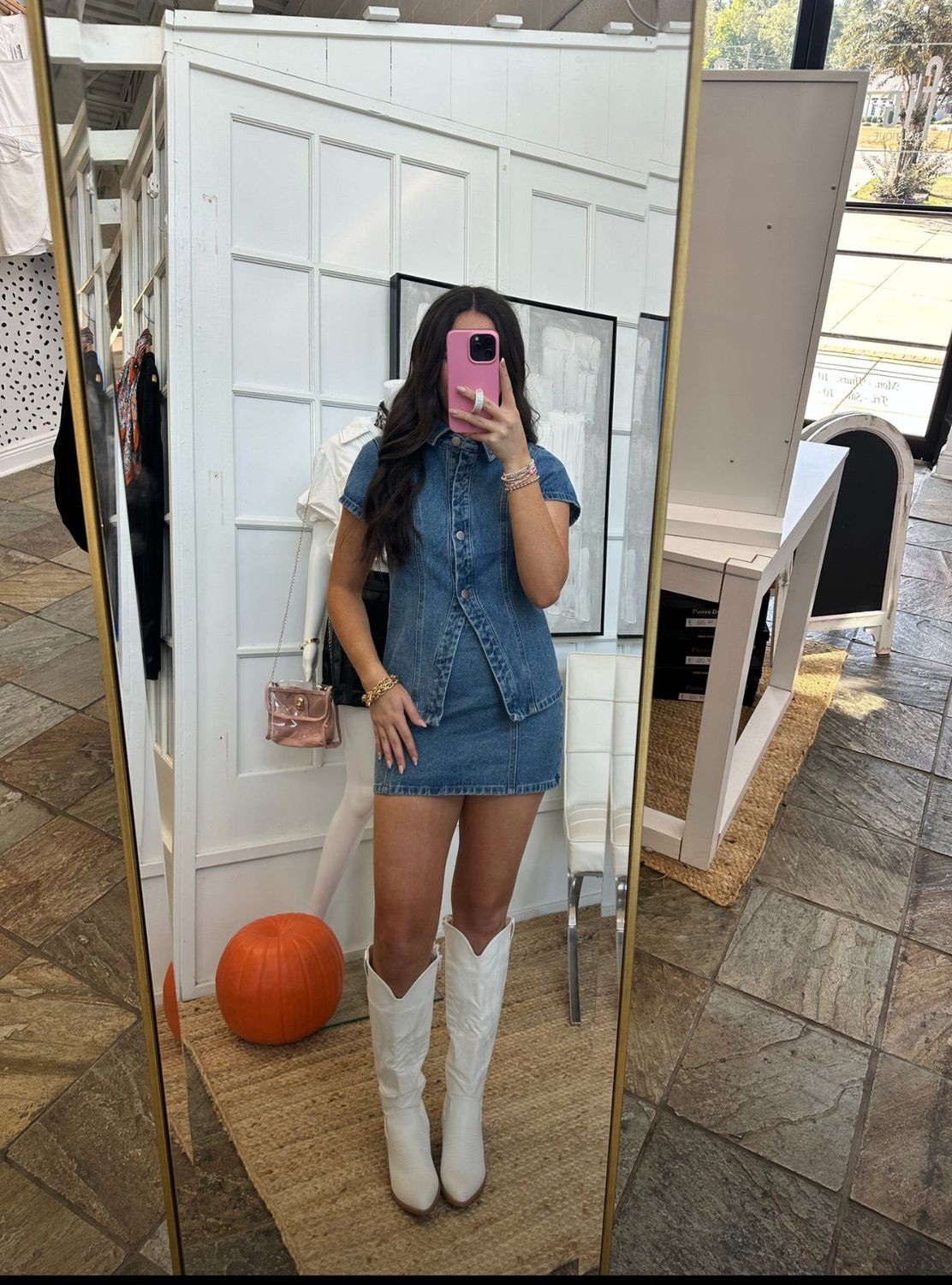 Only Business Front Button Denim Vest