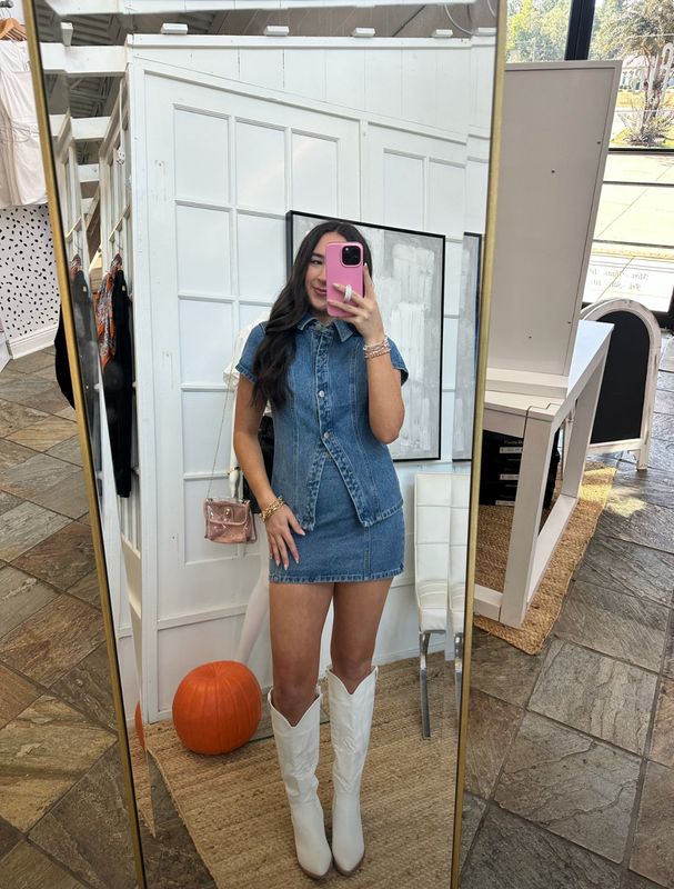 Only Business Low Waist Denim Skirt
