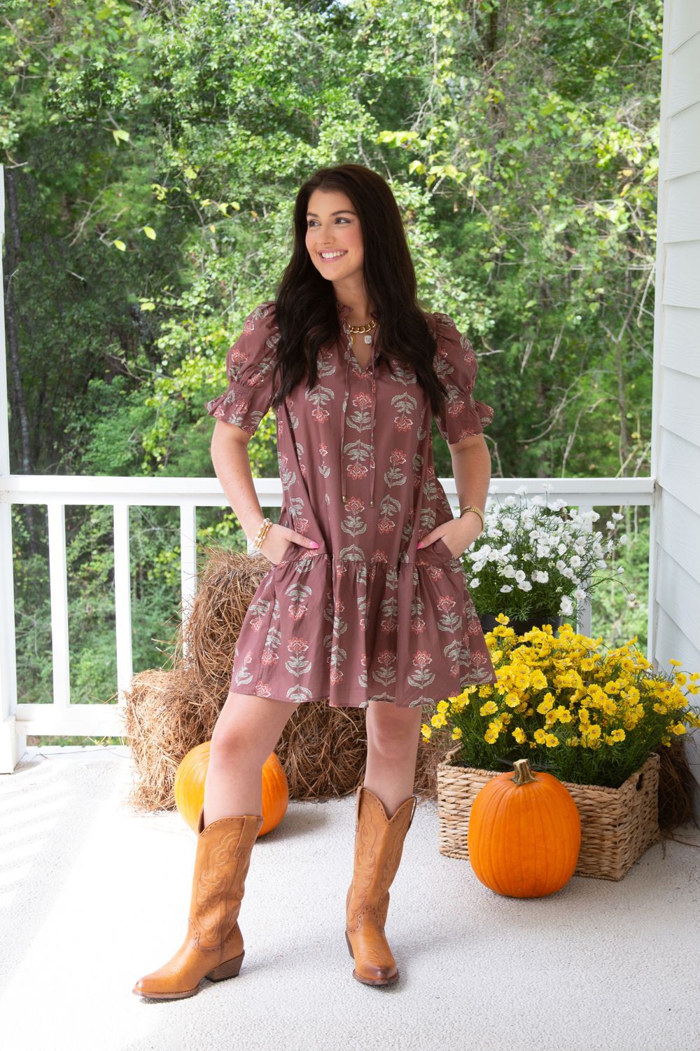 Waiting for a Call Flora Puff Sleeve Mini Dress