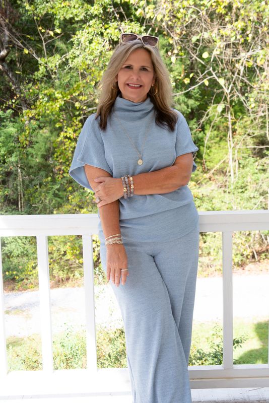 Healing Me Mock Neck Top Pant Set