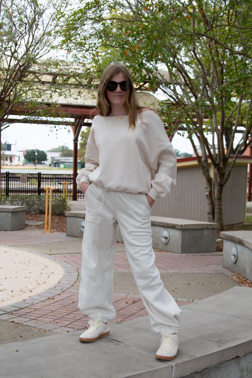 Casual Comfy Fleece Off Shoulder &amp; Jogger Set