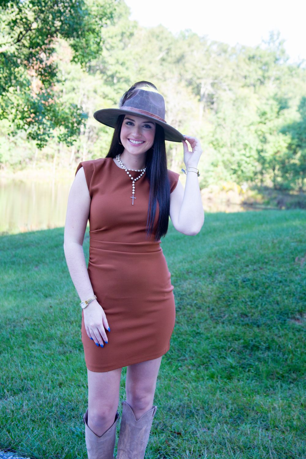 Not Afraid Ruched Fitted Dress