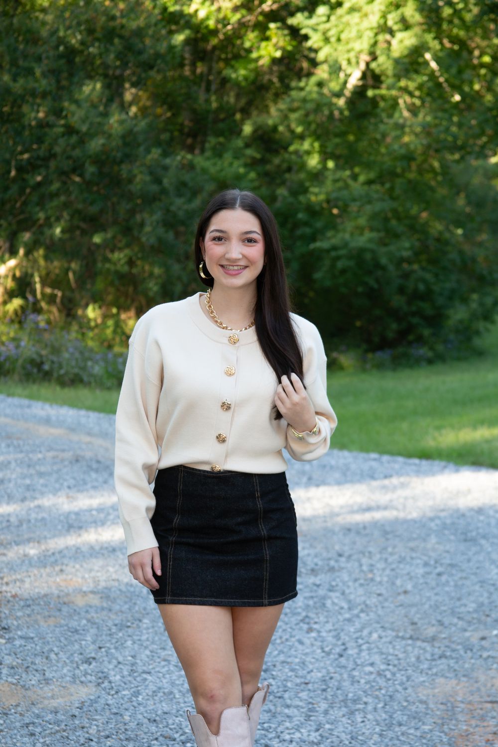 What You Need Gold Button Knit Cardigan