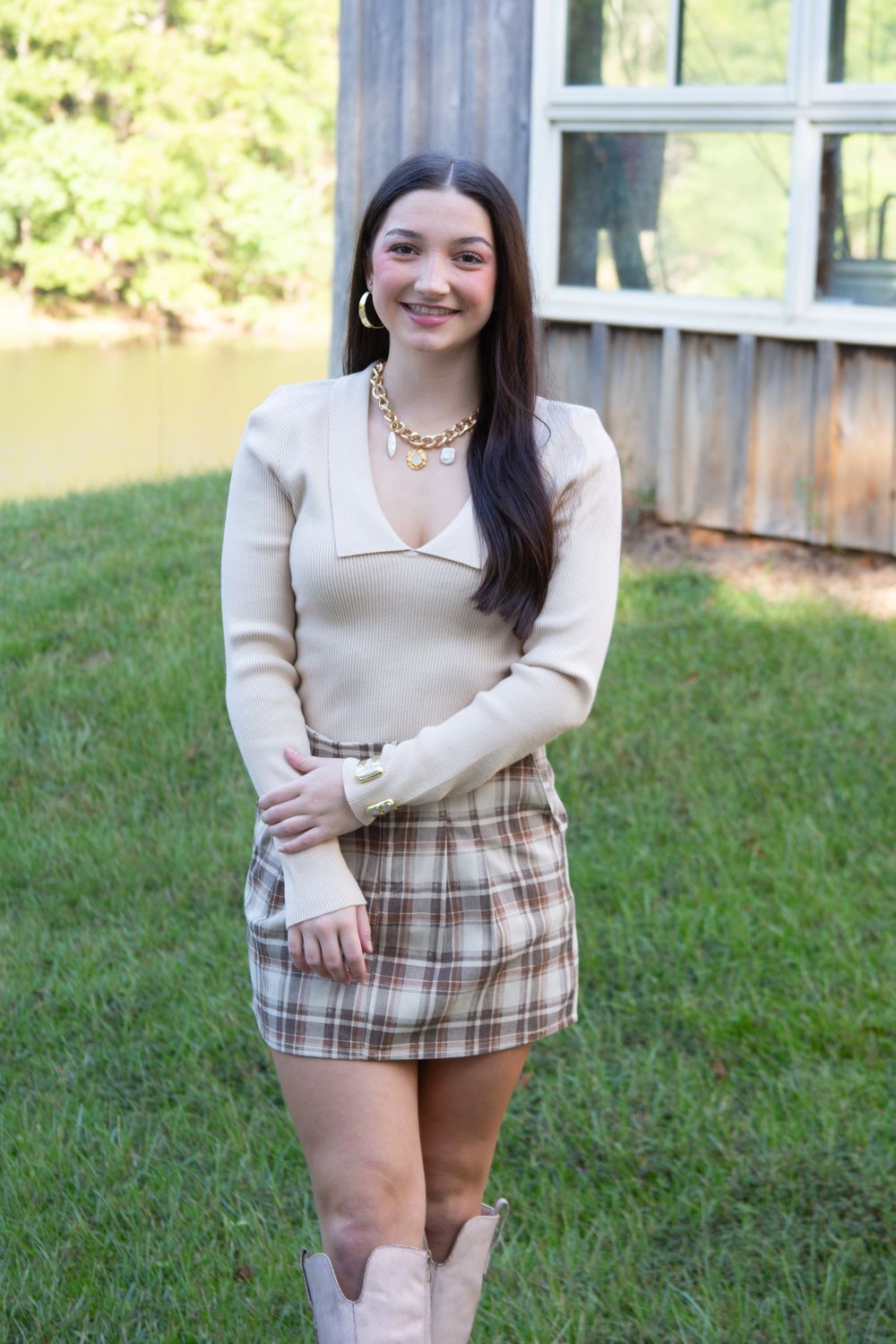 Matters in the Moment Collared Sweater Rib Top
