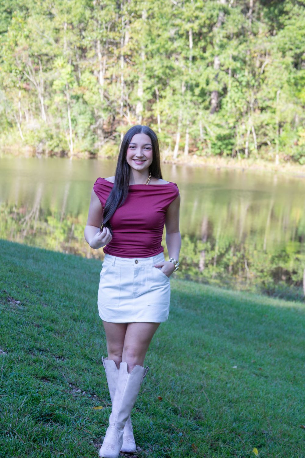 Dream First Date Off Shoulder Rouching Top