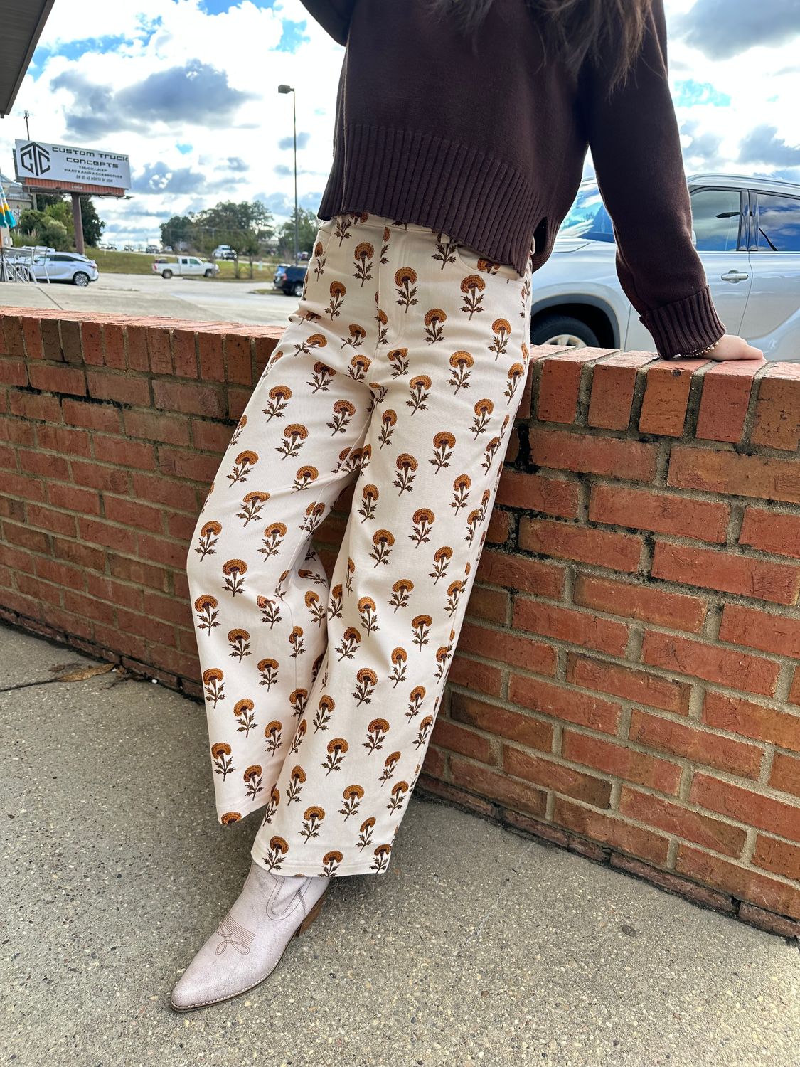 New Found Love Botanical Wide Leg Pant