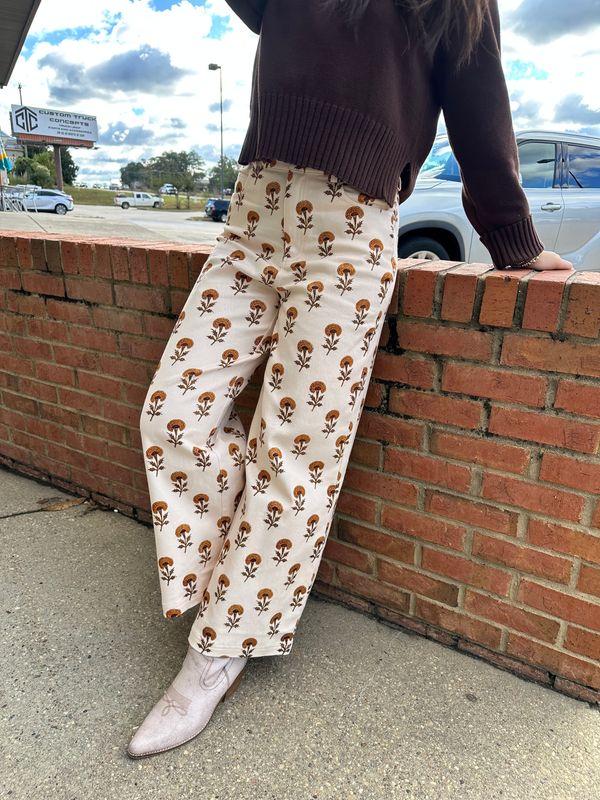 New Found Love Botanical Wide Leg Pant
