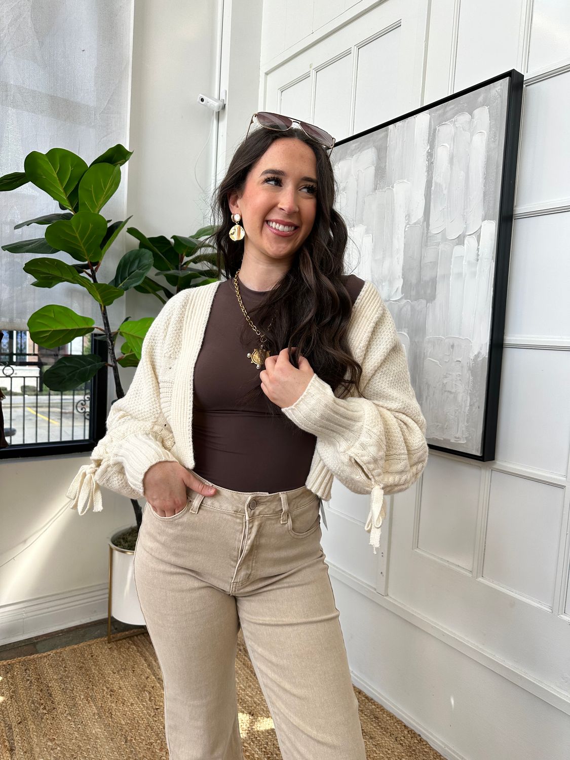 Disruptive Attitude Bow Sweater Cardigan