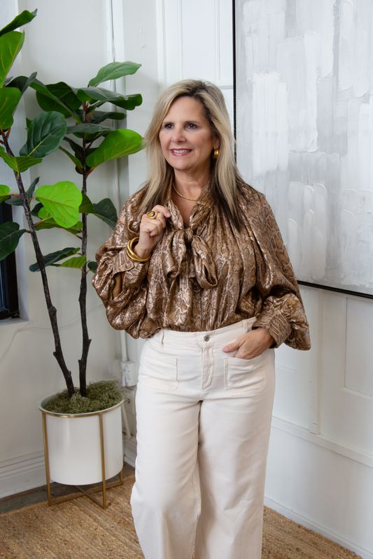 Elegance is Key Tie Neck Blouse