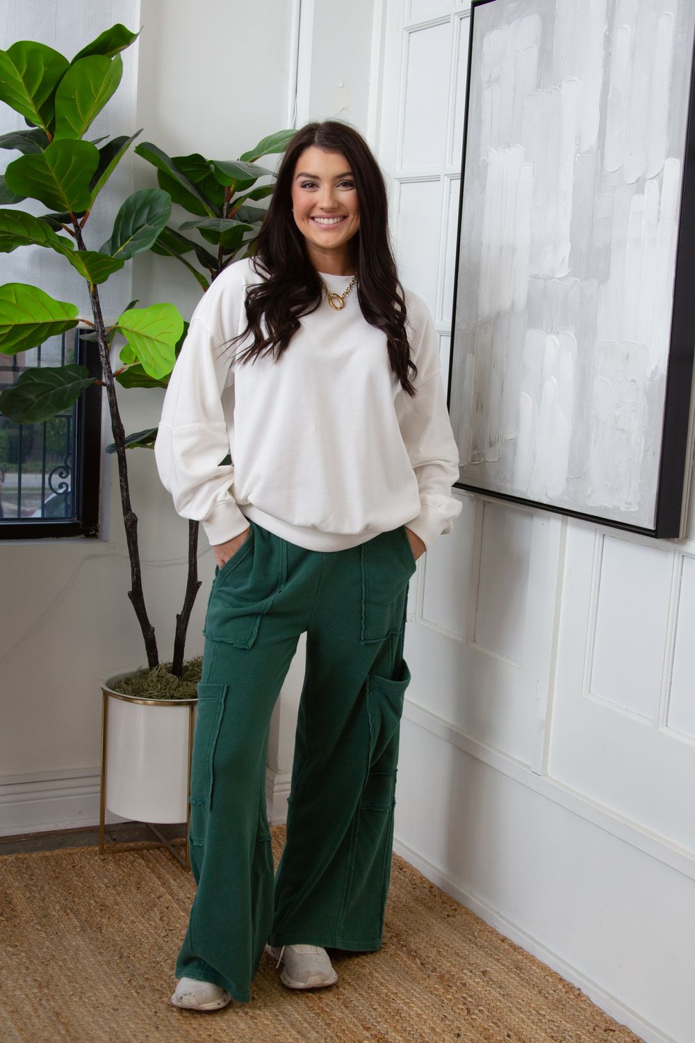 All Is Cozy French Terry Long Sleeve Pullover