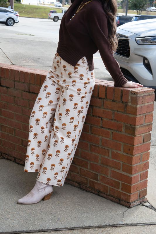 New Found Love Botanical Wide Leg Pant