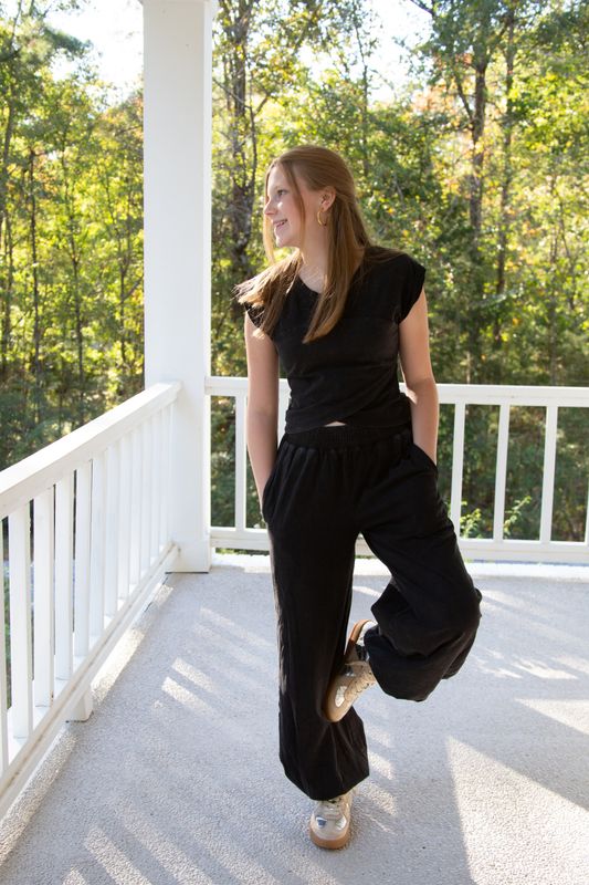 Perfectly Polished Mineral Wash Jogger Set