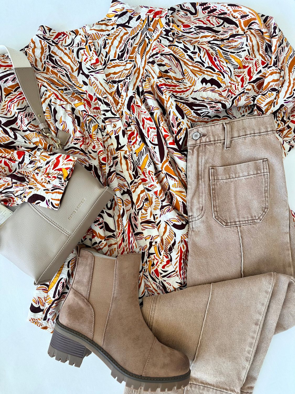 Always Give Thanks Printed Button Down Long Sleeve Top