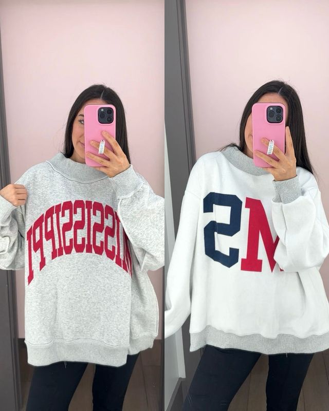 Mississippi/MS Reversible Mockneck Sweatshirt