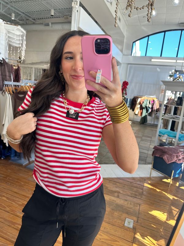 Lulu Mac Stripe Babydoll Top