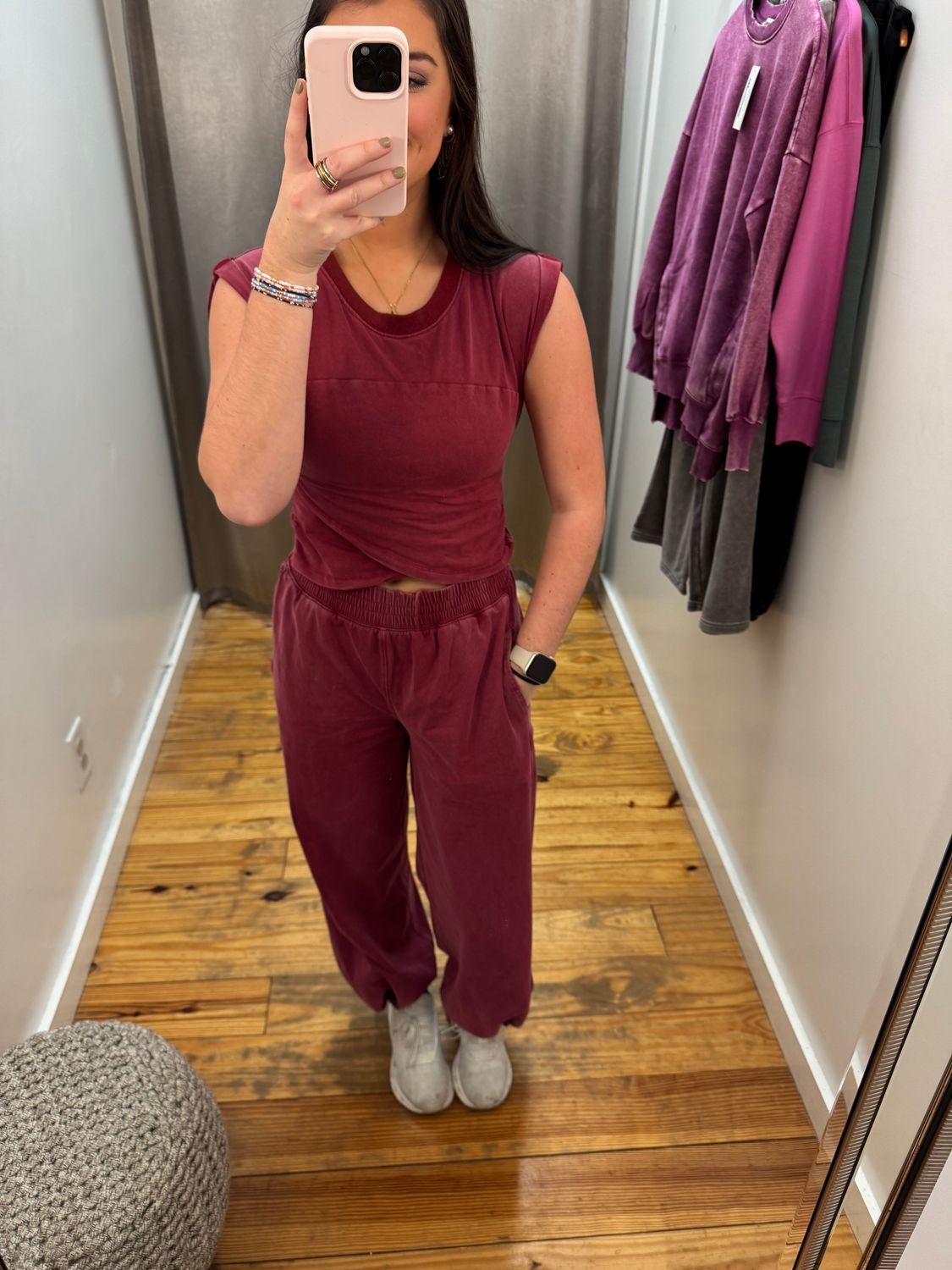 Perfectly Polished Mineral Wash Jogger Set