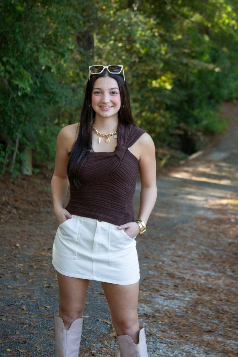 Come for It One Shoulder Knit Sweater Top