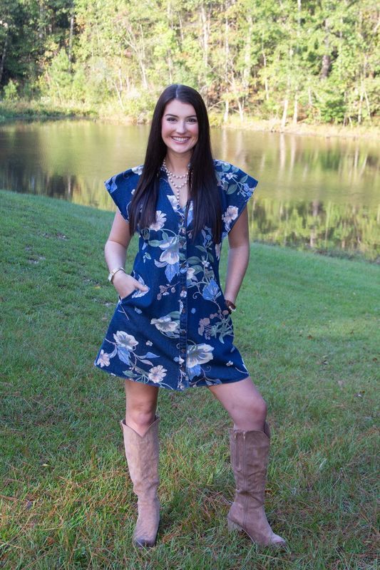 What You Want Floral Button Down Dress