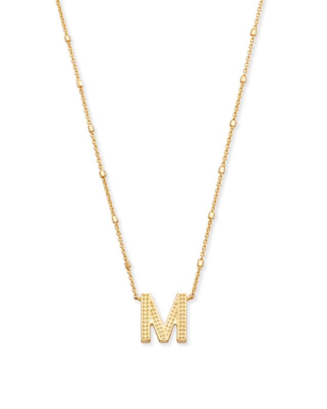 KS Letter Pendant Necklace