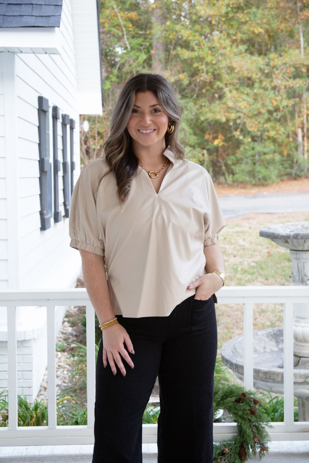 Nothing More to Say Faux Leather Top