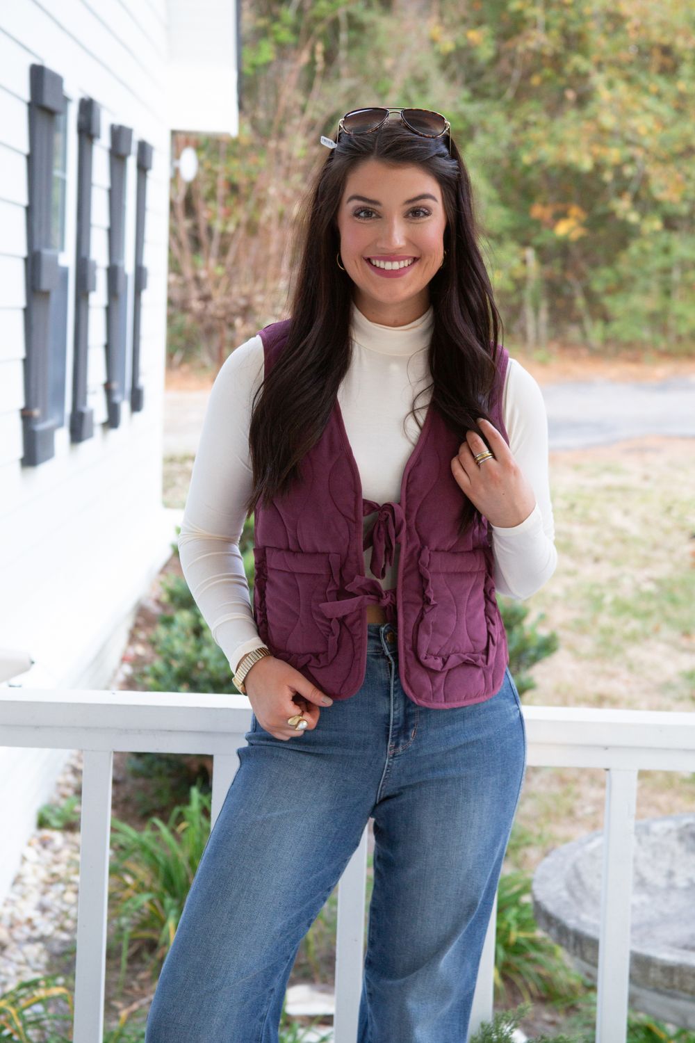 Fashion Week Front Tie Quilted Vest