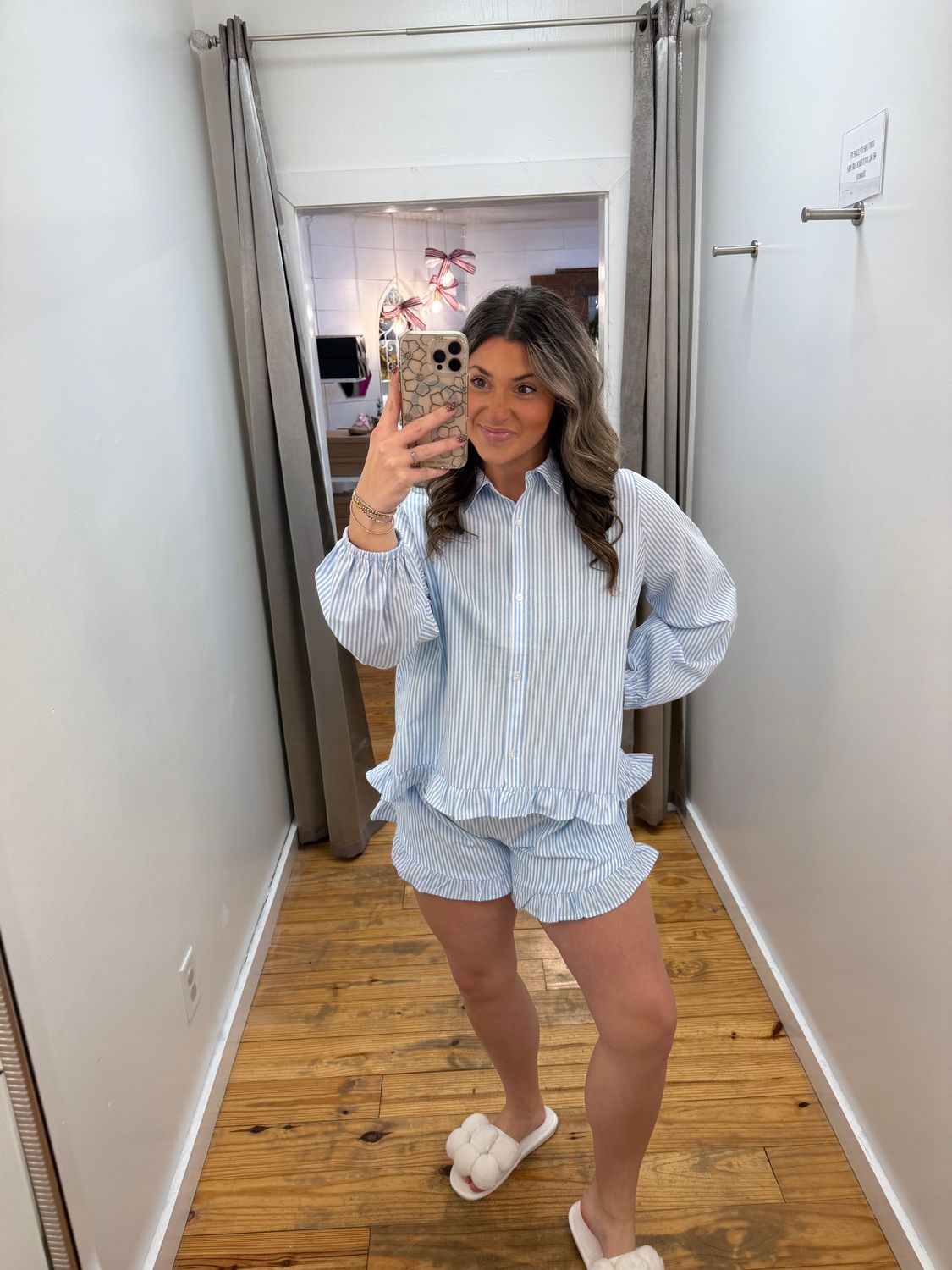 My Comfort Space Pinstripe Lounge Set