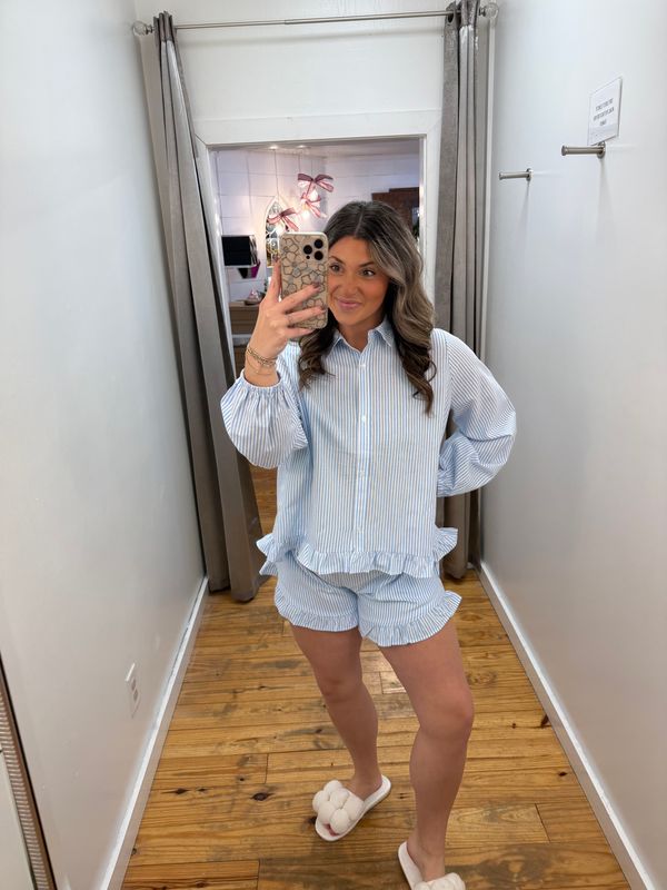 My Comfort Space Pinstripe Lounge Set