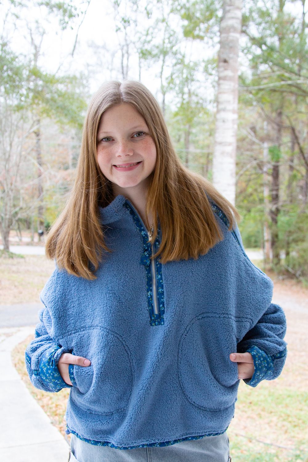 Wishing You The Best Floral Printed Sherpa Jacket