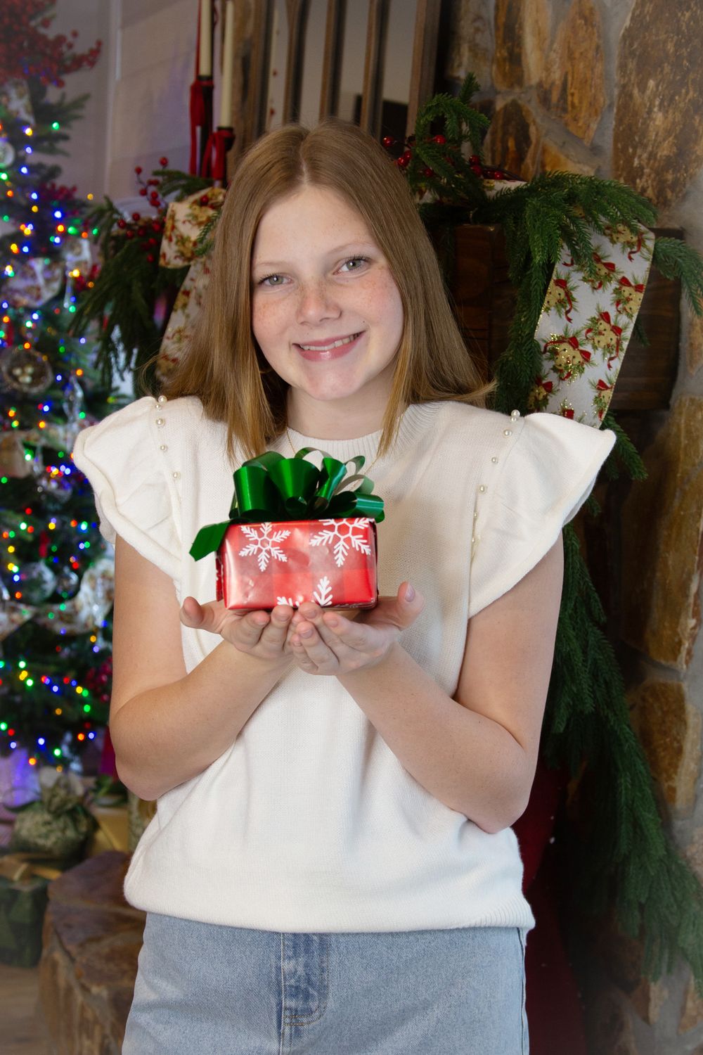 Cared For You Pearl Detail Ruffle Sleeve Knit Top