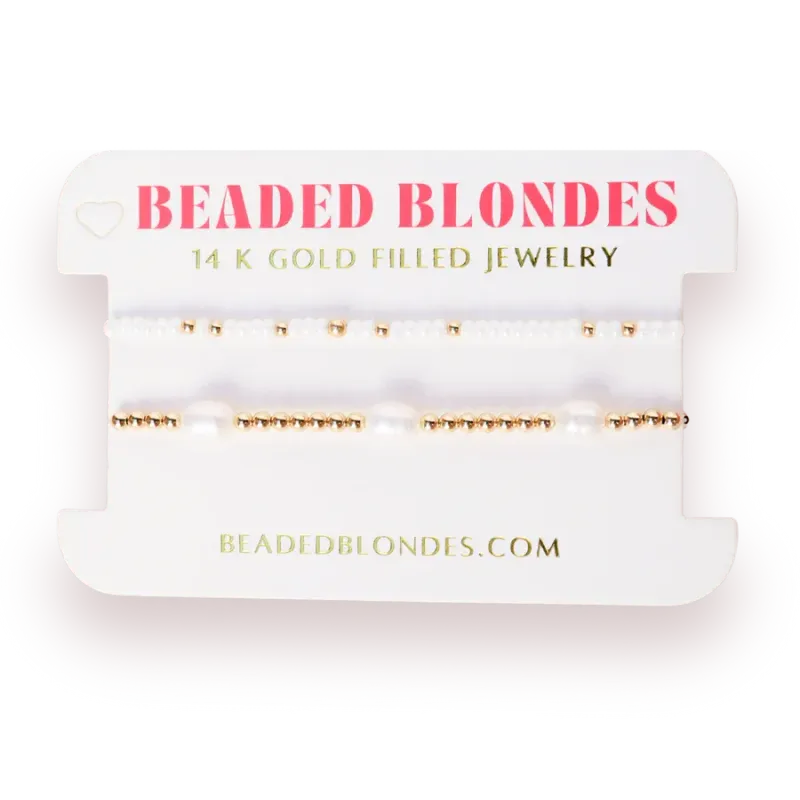 Poppi Pearl Luster Bracelet Stack