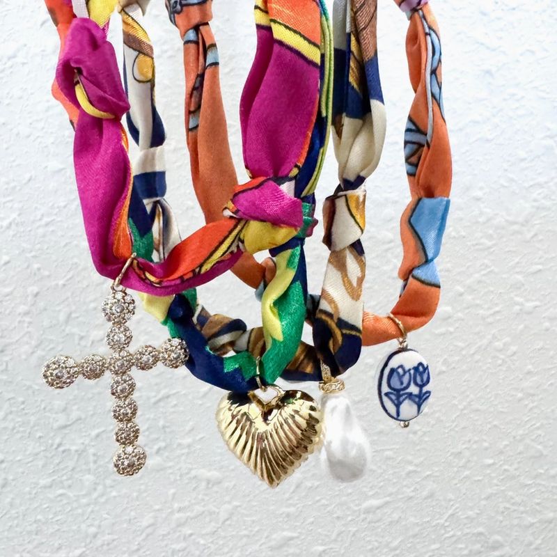 Scarf Bandana Charm Necklace 