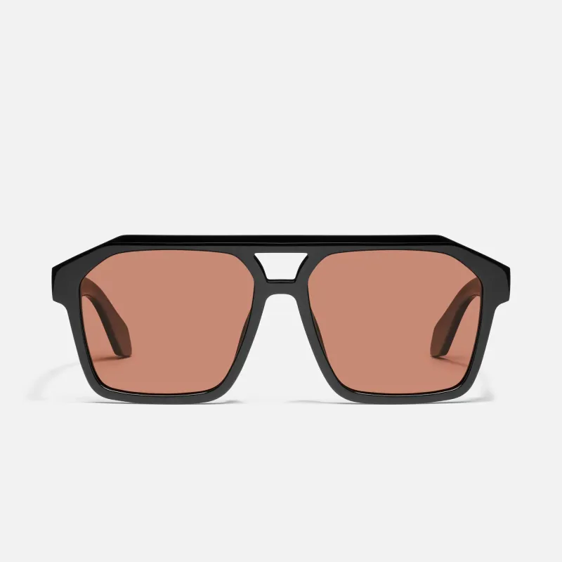 QUAY Soundcheck BLACK/APRICOT POLARIZED