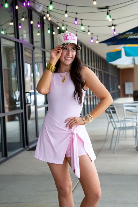 Set to Go Sleeveless Wrap Tie Front Dress