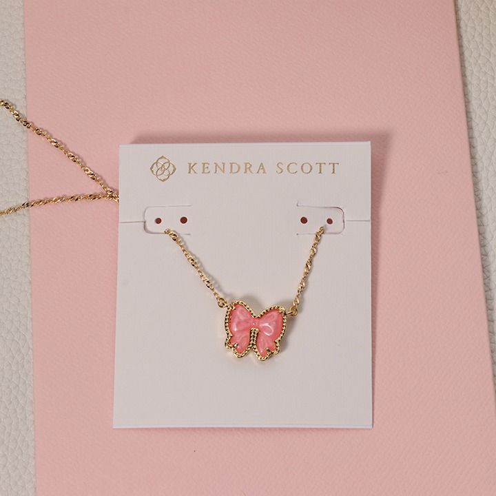 Haley Bow Short Pendant Necklace 