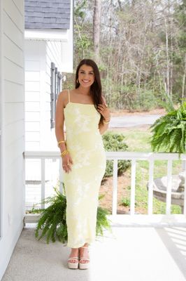 Lover In Lace Sleeveless Mesh Floral Embroidered Maxi Dress