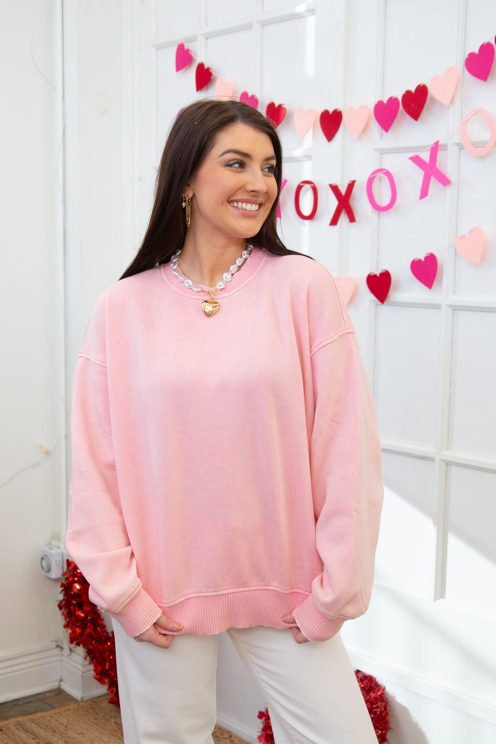 Feel Your Love Acid Wash Pullover