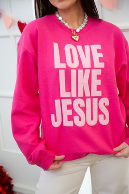 Love Like Jesus Puff Sweatshirt