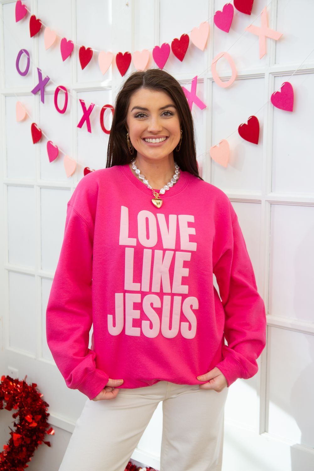 Love Like Jesus Puff Sweatshirt