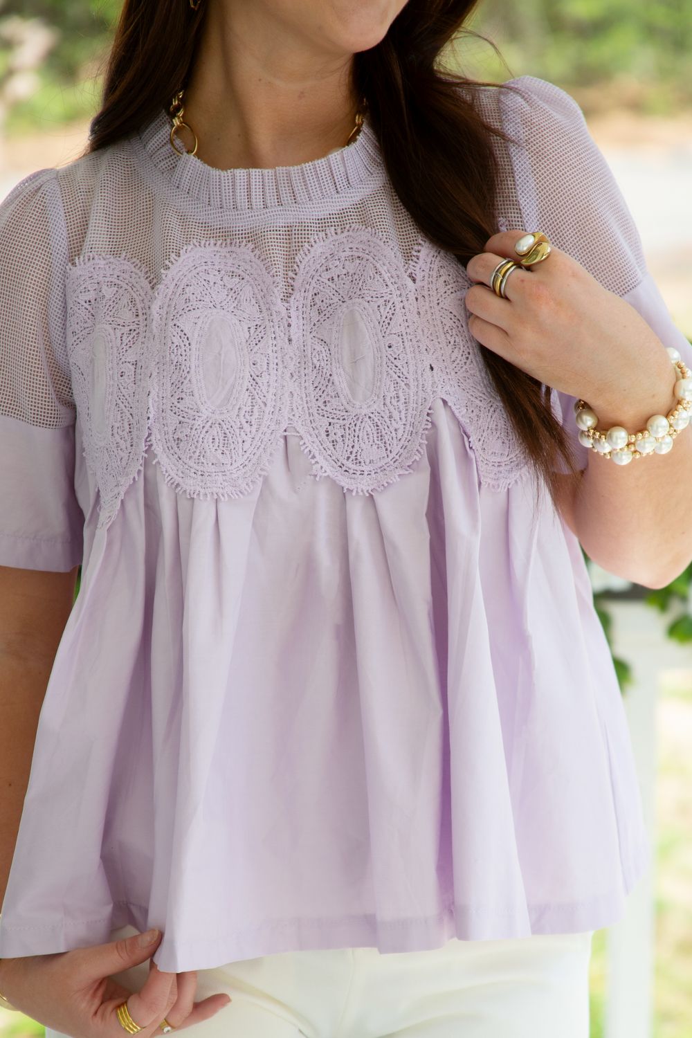 Heard it All Mesh Lace Top