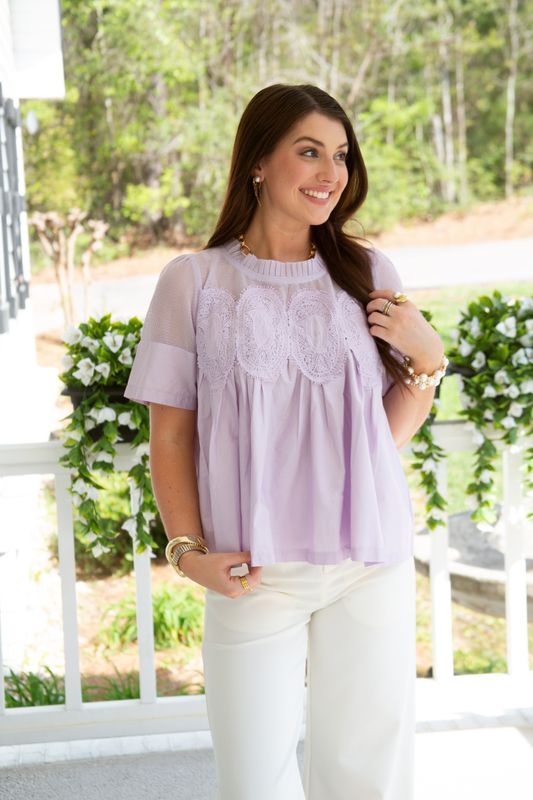 Heard it All Mesh Lace Top