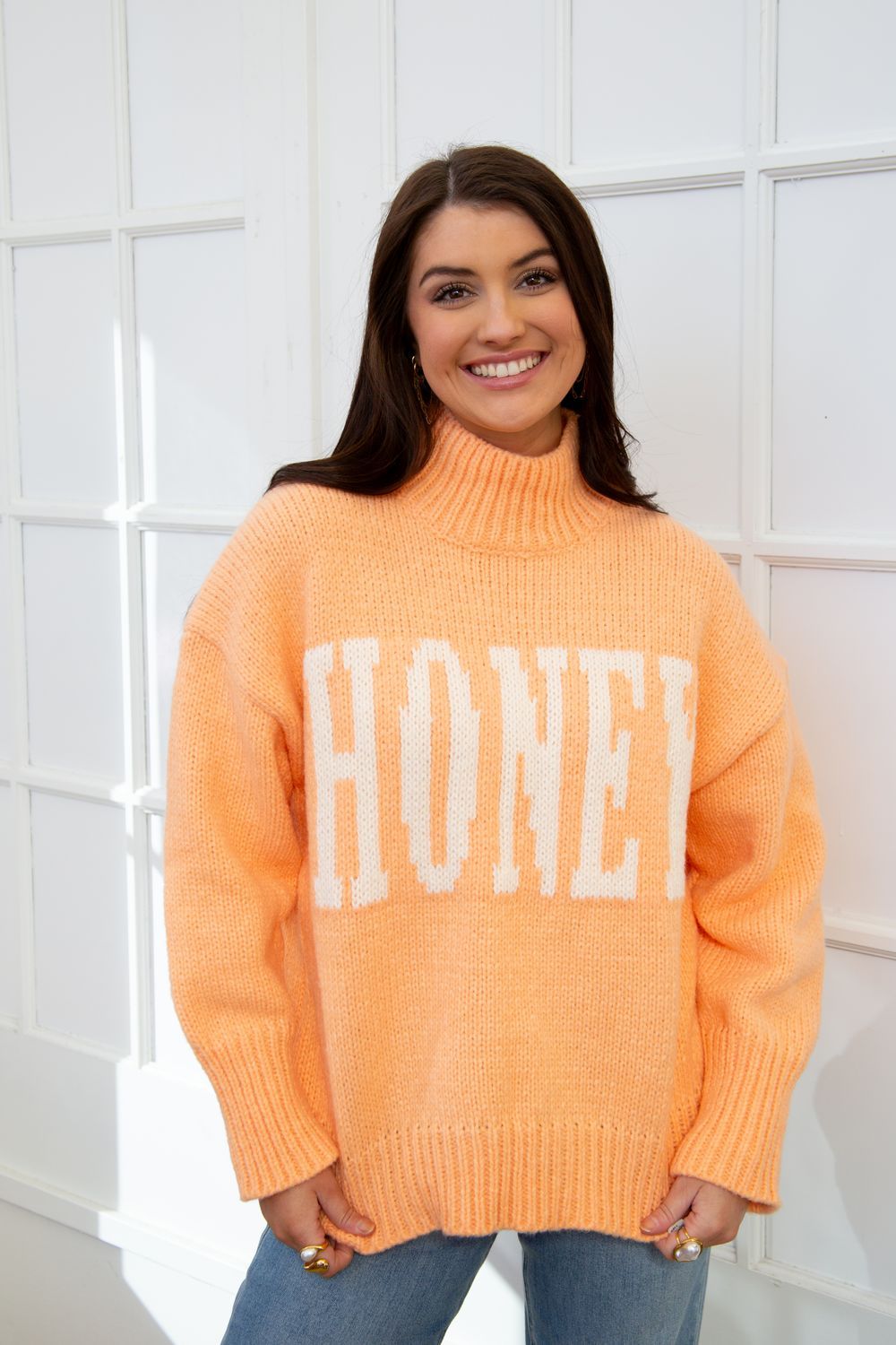 HONEY High Neck Oversized Sweater