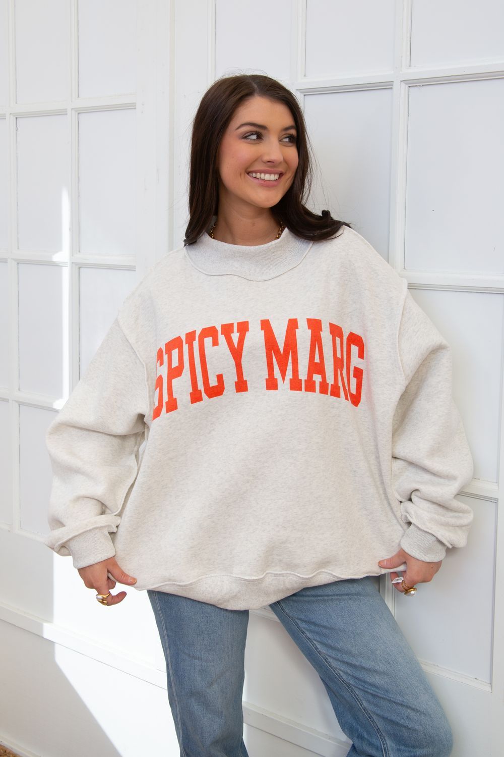Spicy Marg Reversible Mock Neck Sweatshirt
