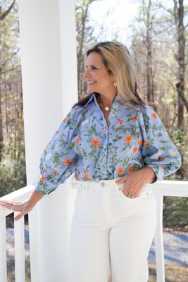 Rare Love 3/4 Sleeve Floral Top