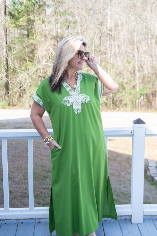 Effortless Days Embroidered Patchwork Midi Dress