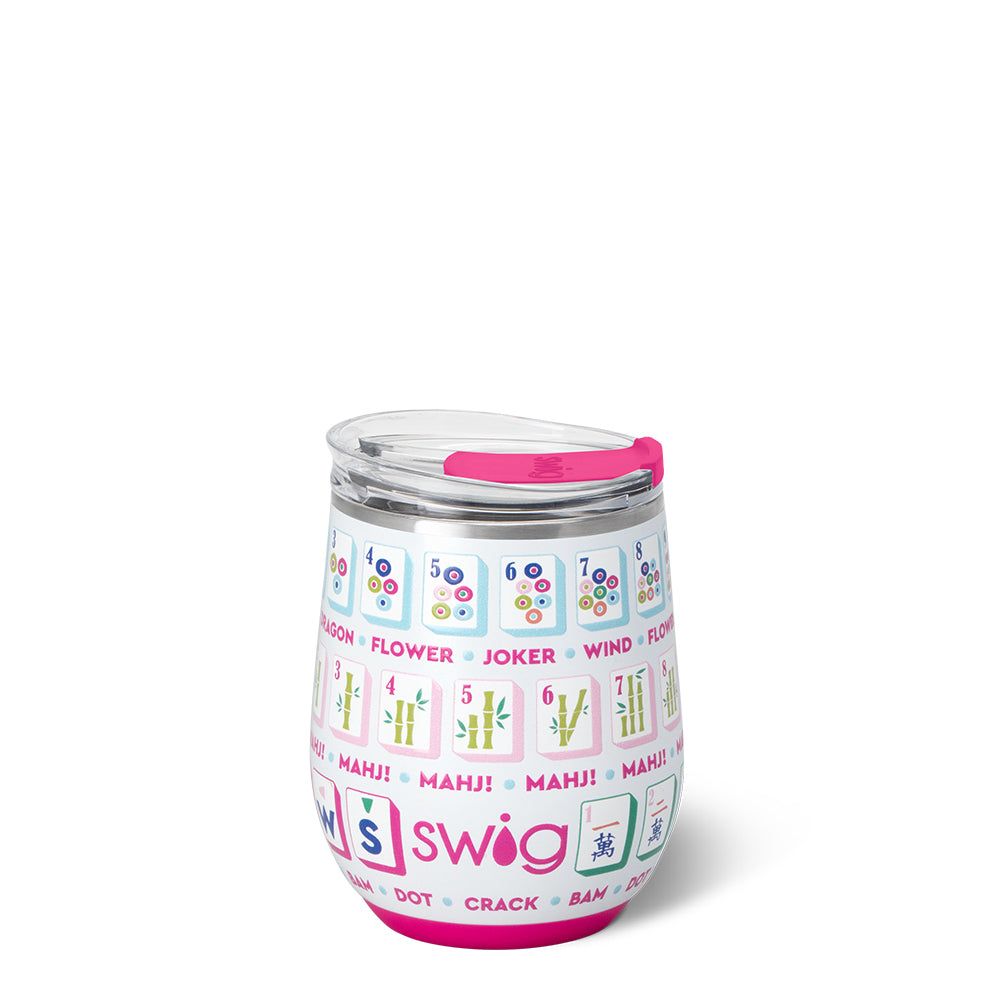 SWIG Steamless Wine Cup 12oz MAHJONG