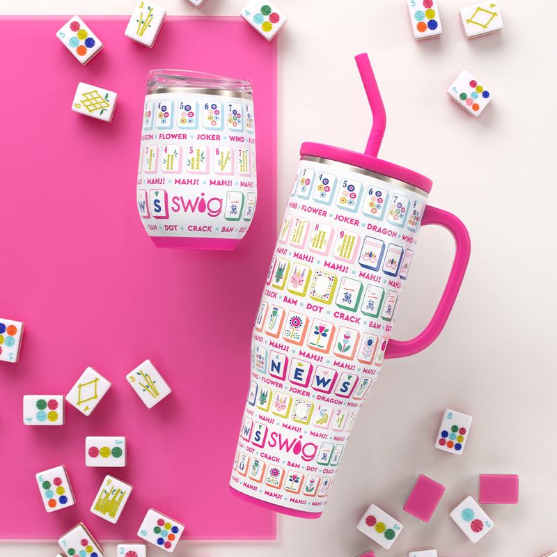 SWIG Steamless Wine Cup 12oz MAHJONG