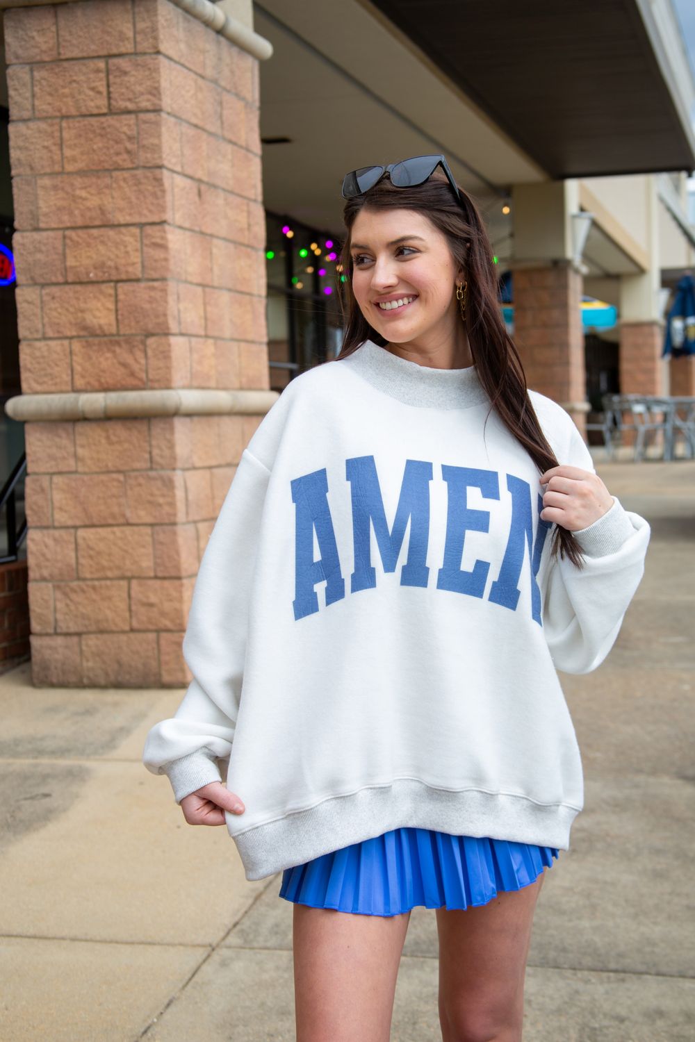 AMEN Mock Neck Reversible Sweatshirt