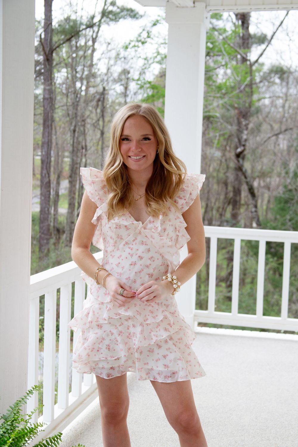 Blooming Bliss Floral Ruffle Mini Dress